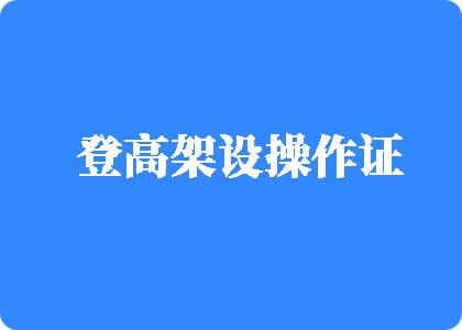 肏嫰逼免费视频登高架设操作证